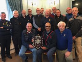 The competing teams with the Tony Bakonyvari Memorial Trophy